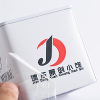 Autocollants en film adhésif personnalisés, pelables, avec transfert UV et estampage doré pour emballages de forme irrégulière - Tailles personnalisées