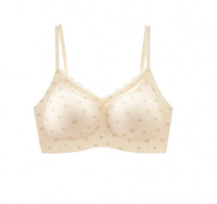 Soutien-gorge en gros, nouvelles marques, imprimé floral rose, soutien-gorge en nylon à bretelles pour femmes, taille D, grande taille