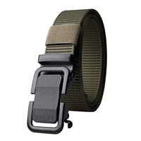 Ceinture en tissu pour homme avec boucle métallique à dégagement rapide, ceinture tactique pour la chasse, la randonnée, les sports de plein air, les loisirs et les sports