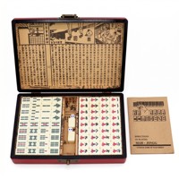 Ensemble de Mahjong Vintage en Acrylique Personnalisé Marque HZX – Jeu de Table Chinois Traditionnel Classique de Luxe pour Casino et Jeux d'Aubaine