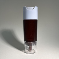 Flacon compte-gouttes en plastique ambré opaque de 20 ml avec embout aiguille pour essence, tonique et huile