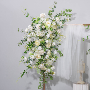 ผ้าปูโต๊ะดอกไม้ประดิษฐ์สีแดงสำหรับงานแต่งงาน รุ่น W-FR001 ของตกแต่งห้องโถงสำหรับงานปาร์ตี้และงานอีเว้นท์ - Product Image 6