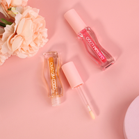 Vente en gros de maquillage personnalisé en gros, huile à lèvres coréenne, saveur, marque privée, teinte à lèvres organique longue durée, gloss à lèvres aqueux