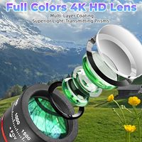 Lentes para Teléfono Inteligente con Enfoque Manual 36X, Teleobjetivo HD con Zoom, Clip para Trípode, Compatible con iPhone y Android