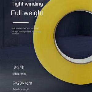 شريط لاصق شفاف ذو وجهين عالي اللزوجة من البولي بروبيلين الموجه ثنائي المحور مع لاصق حراري بسمك 60 ميكرون وقوة تحمل جيدة لختم الكراتين - Product Image 4