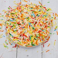Aiguilles de sucre perlées colorées en gros pour la décoration de gâteaux, beignets et glaces avec des confettis pour gâteaux