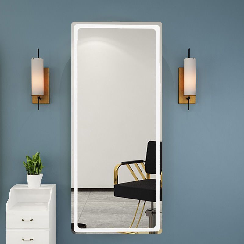 Luce interna con angoli arrotondati senza cornice + luce esterna - 70x150 cm