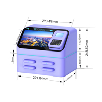 Station de recharge publique à 4 emplacements avec écran publicitaire et système de paiement (POS) pour la location de batteries externes à charge rapide Micro USB