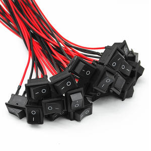 Interruptor Basculante Precableado KCD1 15x21mm |   Interruptor SPST de 2 Posiciones ON/OFF con Cables |   Soldadura o Conexión Rápida |   6A 250V CA |   Al por Mayor - Product Image 1