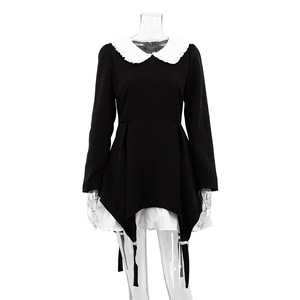 2024 Herbst Damenmode Langarm Puppe Top Rock Französisch Stil High-End Design Sensibilität Nische Zweiteiliges Illusions kleid - Product Image 6