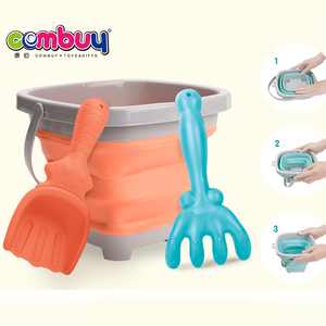 Jeu de plage d'été en plein air, 3 pièces, jouet pliable, seau à sable pour enfants - Product Image 3