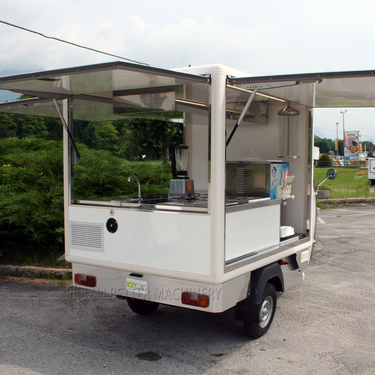 街头食品三轮车餐饮面包车电动tuk tuk热狗车冰淇淋车3轮车价格食品车