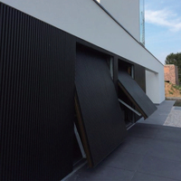 Vente chaude Porte de garage à enroulement moderne personnalisée en alliage d'aluminium à vue panoramique, porte de garage à grille encastrée de sécurité