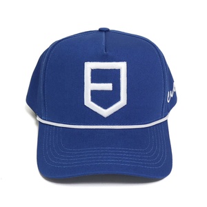 Pequeño MOQ Fabricante de sombreros Logotipo bordado en 3D personalizado Sombrero de ala curva Color <span class=keywords><strong>azul</strong></span> Algodón 5 paneles Cuerda de golf al aire libre Gorra de béisbol - Product Image 2