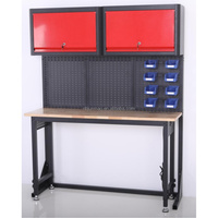 Établi robuste en acier inoxydable réglable avec panneau perforé, armoire murale, conception modulaire, capacité de charge de 800 kg, personnalisable OEM