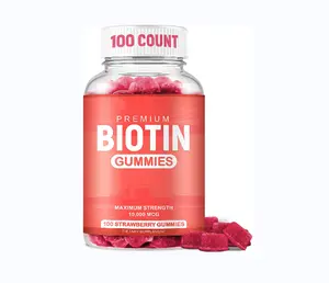 Atacado biotina crianças gummies-Biotin gomas para crescimento capilar, evita o desbaste e perda, mastigação biotin, suplemento para mulheres e crianças