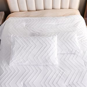 Customizable 100% Polyester <strong>Duvet</strong> Cover Set <strong>Waterproof</strong> Sleeping Pillow Covers <strong>Protector</strong> Striped/Geometric Sheet Set - Product Image 1