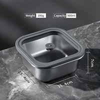 Boîte de conservation sous vide en acier inoxydable de haute qualité - Couvercle en verre épais, compatible avec la pompe à vide pour garder les aliments frais plus longtemps