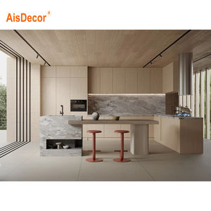 ตู้ครัวสำเร็จรูป Aisdecor ดีไซน์รวดเร็ว ทำจากไม้อัด ชิปบอร์ด MDF ตู้เก็บของแบบเกาะกลาง ตู้ครัวไม้สำหรับห้องครัวอพาร์ตเมนต์ - Product Image 5