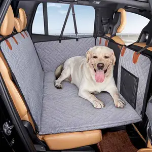 Örgü pencere ile 100% su geçirmez köpek araba koltuğu kapakları arka koltukta genişletici köpekler için köpek araba hamak