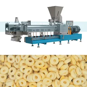 Shandong Arrow Efficient Cereal Corn Making Machine Fried Stainless Extruder Puffed Corn Cereal Snacks