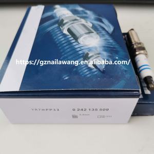 Bougie d'allumage platine de pièces d'auto de haute qualité FLR8LDCU + <span class=keywords><strong>9</strong></span> 7404 + 8 + 42 + 45 pour CHEVROLET BMW VW SUZUKI essence 0242235666 Bujias - Product Image 3