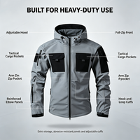Veste Softshell Triple Protection Personnalisée avec Logo pour Homme, Doublure Polaire, Imperméable et Coupe-Vent, Manteau d'Extérieur OEM – Vente en Gros Usine