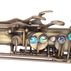 Sassofono Tenore TAISHAN TSTS-670L in Tonalità Bb, Finitura Laccata Colorata Anticata con Puntini in Bronzo Antico per Performance - Product Image 4