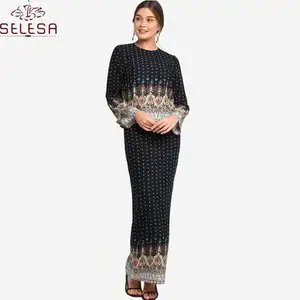 Moda Dantel Modern Nyonya İslami Giyim Abaya Kadınlar Alüminyum Gantungan Kebaya Ile Kata Promosi Baju