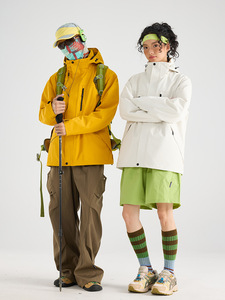 <span class=keywords><strong>Veste</strong></span> <span class=keywords><strong>softshell</strong></span> trois-en-un avec doublure polaire, coupe-vent et imperméable, idéale pour les voyages en montagne au Tibet. - Product Image 5
