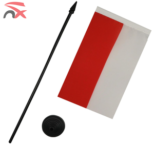 Publicidad personalizada Regalo de negocios Bandera nacional <span class=keywords><strong>Polonia</strong></span> Bandera de escritorio Bandera de mesa con base y asta de bandera - Product Image 6