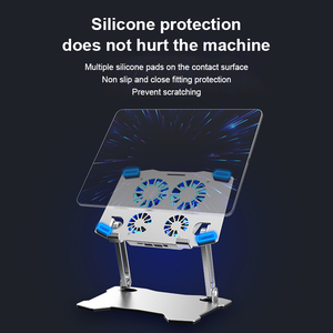 X16 4 Fans Cooling Tablet <b>Stand</b> Cooler Aluminum Laptop Strong Power <b>PC</b> Tablet <b>Stand</b> Cooler - Product Image 2