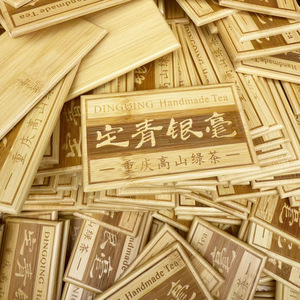 Bamboo Nameplates Engraved Custom Labels For Tea Packaging Gift Craft Eco Friendly Handmade Signs - Product Image 3