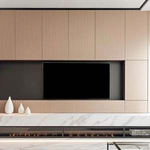 Meuble TV en bois pour le salon Design de style moderne minimaliste moderne personnalisé avec un grand espace de rangement - Product Image 1