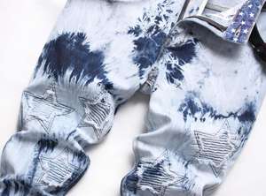 <span class=keywords><strong>Jeans</strong></span> da Uomo Elasticizzati di Tendenza con Ricami e Strappi, Pantaloni Lunghi <span class=keywords><strong>Slim</strong></span> Fit a Gamba Stretta in Offerta Speciale - Product Image 3