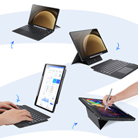 Clavier détachable 2-en-1 pour Samsung Tab S10 Plus, support réglable, 4 angles de vision, porte-stylet, vente en gros
