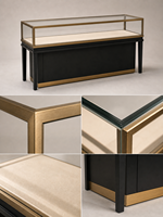 Vitrine sur pied personnalisée pour bijoux avec présentoir en verre pour marques, détaillants et intérieurs commerciaux