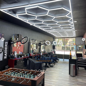 Gonengo 552W Led Hexagon Garage <strong>Light</strong> Grid System Honeycomb <strong>White</strong> <strong>Hex</strong> <strong>Lights</strong> Led Hexagon Garage Lighting - Product Image 3