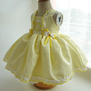 Robes d'été espagnoles jaunes pour petites filles, tenues pour enfants, mode vintage, vente en gros, boutiques de vêtements pour enfants - Product Image 4