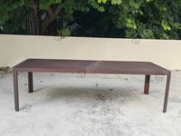 Table d'extérieur de style américain Table de salle à manger rectangulaire à 8 places Table de salle à manger et chaises de patio en aluminium Ensemble de salle à manger