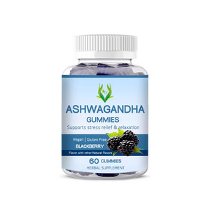 Gomitas de Ashwagandha de Primera Calidad para el Control del Estrés, Relajación, Beneficios Antioxidantes, Sabor a Mora - Entera - Product Image 1