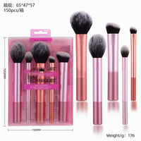 Ensemble de 8 pinceaux de maquillage professionnels de précision pour les yeux Real Technique 1991, pinceaux plats et éventail, marque privée pour les cils