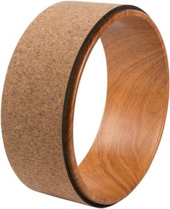 Yoga Wheel 33cm for Backbend Roller Yoga <b>Exerciser</b> Durable Natural Cork Anti-Slip for Spine Stretch Mobility Flexibility - Product Image 6