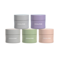Pot de baume à lèvres en plastique rond de luxe personnalisé vide Contenants de cosmétique faciale à bouchon en plastique pour les soins de la peau Conteneur de crème pour le visage et les yeux