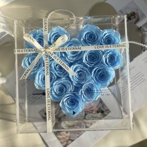 กล่องของขวัญอะคริลิคดอกไม้อมตะ รุ่น XB-019 ของตกแต่งสุดหรู ดอกกุหลาบจริง ผลิตในจีน เหมาะสำหรับเป็นของขวัญวันเกิดสำหรับเด็กผู้หญิง - Product Image 4