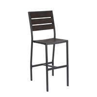 Cuisine moderne Patio Jardin Salle à manger Chaise Teck Plastique Bois Empilable Métal pour Café Villa Cour Parc École Chambre