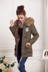 Coldker Womens Warm <strong>Fur</strong> Collar Long Coat <strong>Hooded</strong> Slim Winter Parka Outwear <strong>Jacket</strong> - Product Image 6