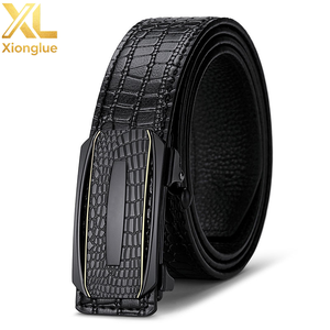 Ceinture pour homme en cuir véritable de luxe, conçue sur mesure, avec boucle automatique à cliquet - Product Image 2