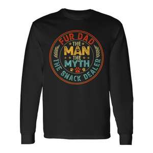 T-shirt à manches longues Fur Dad The Man The Myth The Snack Dealer pour les amoureux des chiens - Product Image 1