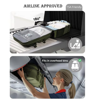 Sac à dos tactique à roulettes pour ordinateur portable de 17 pouces, sac de voyage d'affaires à roulettes, bagage à main approuvé par les compagnies aériennes pour les voyages professionnels
